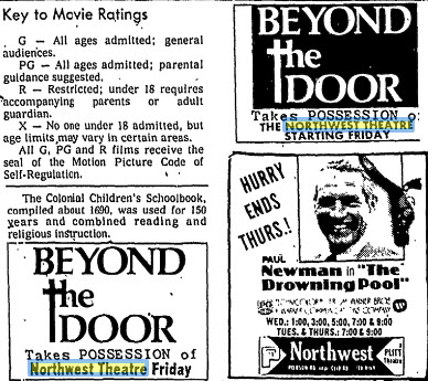 Northwest Theatre - 1975 Ad (newer photo)